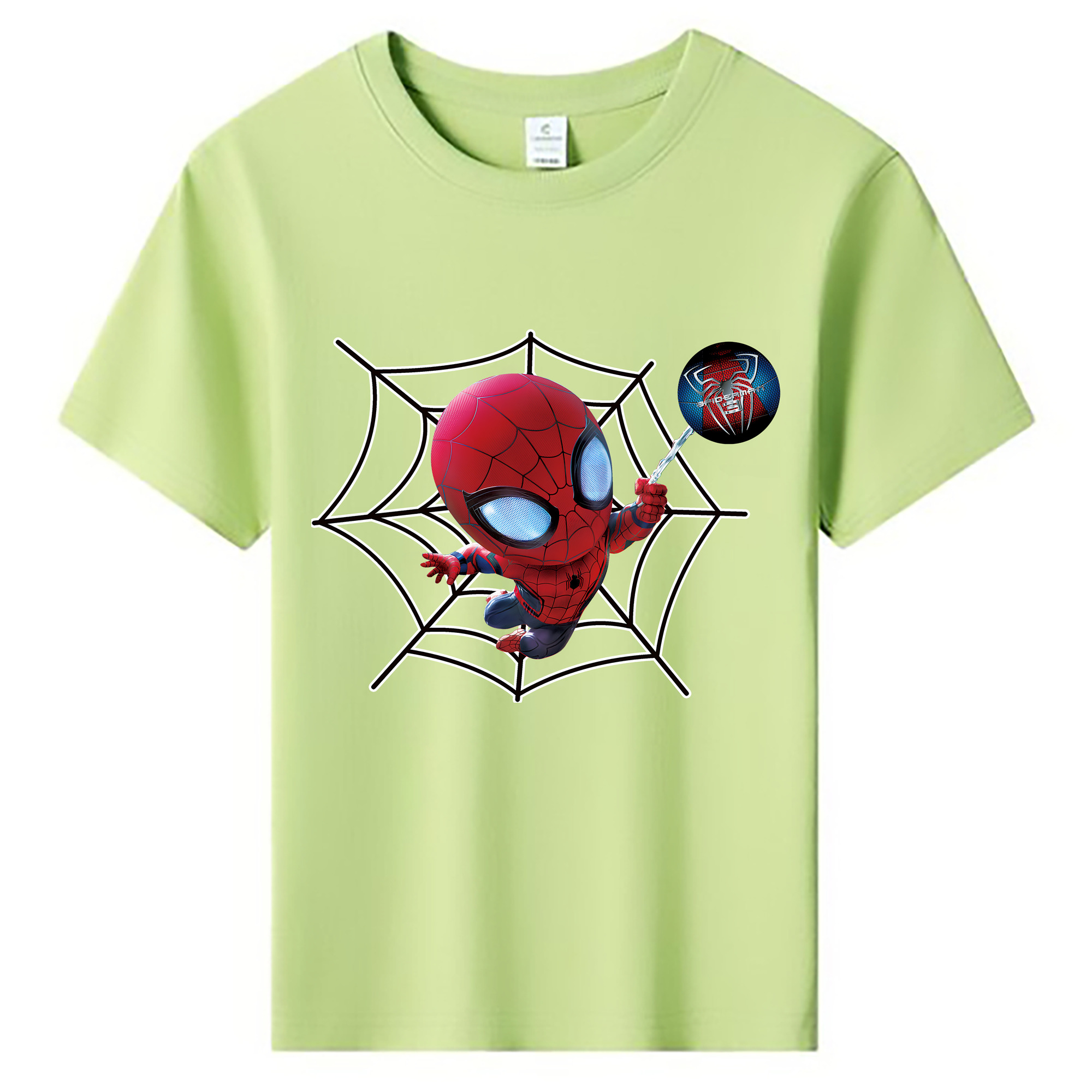 （画像用） Spider Man スパイダーマン 綿100％キッズTシャツ（フロントプリント）